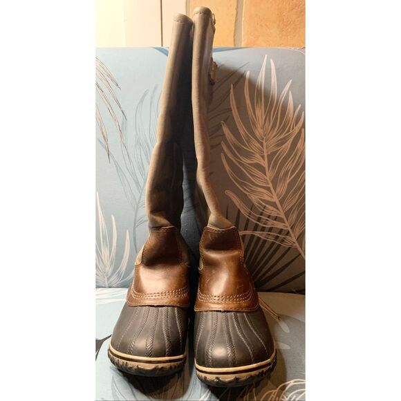 Sorel Slimboot Leather gray Western Waterproof Tall Riding Boots sz 7 - Picture 3 of 13